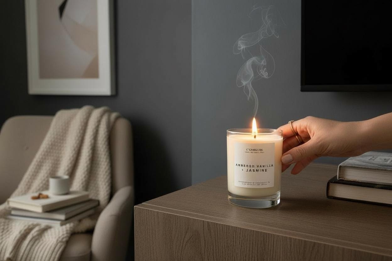 Ambered Vanilla + Jasmine • 10 oz Hand Poured Coconut Soy Wax