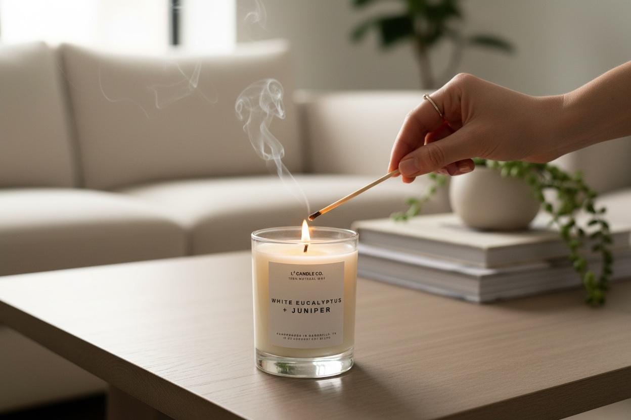 White Eucalyptus + Juniper • 10 oz Hand Poured Coconut Soy Wax