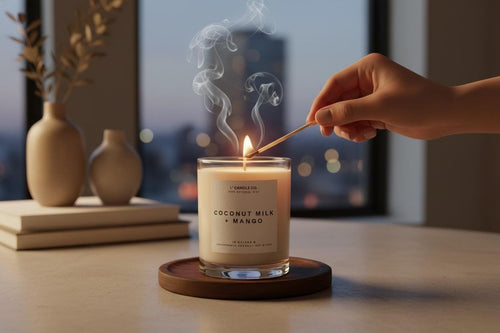 Coconut Milk + Mango Candle • 10 oz Hand Poured Coconut Soy Wax