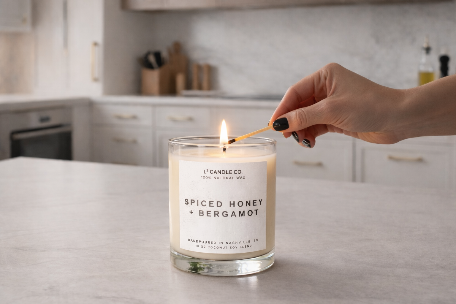 Spiced Honey + Bergamot • 10 oz Hand Poured Coconut Soy Wax