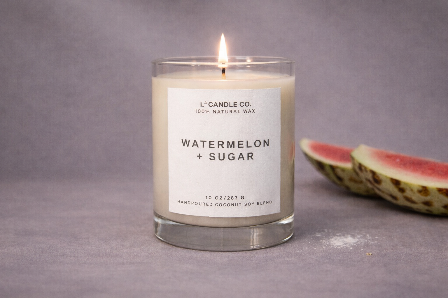 Watermelon + Sugar • 10 oz Hand Poured Coconut Soy Wax